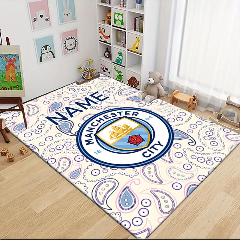 Custom Name Olympiacos FC Crest Carpet Rug Customizable Soft Washable Anti-Slip Home Living Room Sofa Mats Personalized Rug. 0909227