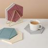 Geometric Silicone Coaster Antiskid and Heat Insulation Cup Pad Waterproof Reusable Pot Bowl Mug Mat Kitchen Items Accessories