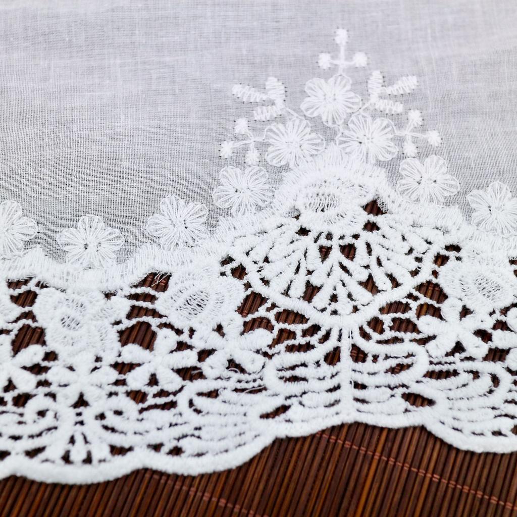 Renda Bordada de Algodão DIY Acessórios de Roupa Feitos à Mão Saia Cortina Roupa de Cama Renda Bordada Vazada