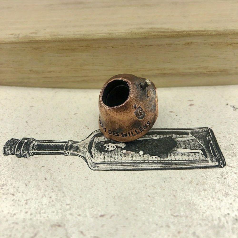 Skull Helmet Bullet Vintage Brass Knife Beads EDC Outdoor Pocket Tools Bead Pendant