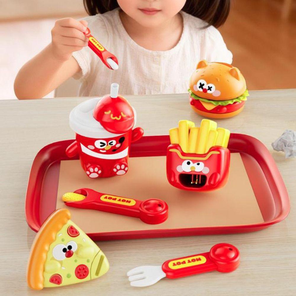 Simulation French Fries Pudding Toy Food Feeding Pizza Play House Toys Kids Gift