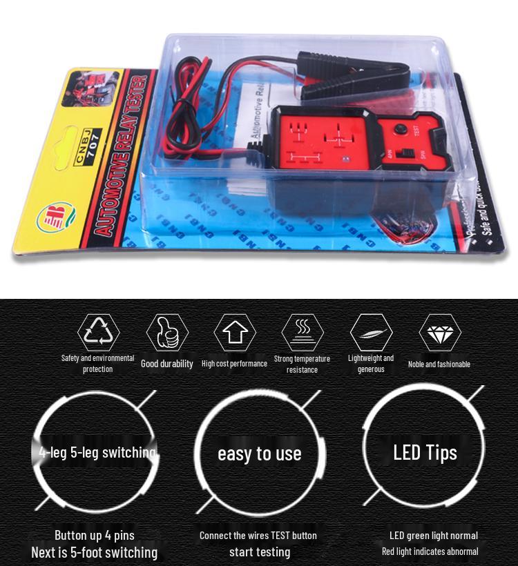 BJ-707 Car Relay Tester & Analyzer for 4/5-Pin Relays