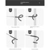 S-shaped Stainless Steel Storage Hook Outdoor Camping Light Pole Hook Camping S Anti-skid Hook Portable Multi-functional Hook