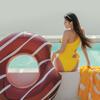Week Nine Donut Tube Water play equipment large tube, chocolate donut, 1 piece, Korean water fun items