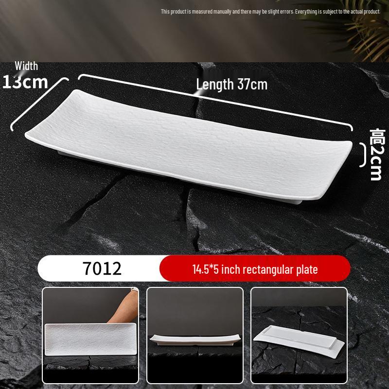 Melamine Long Sushi/BBQ/Hot Pot Plate for Beef and Cold Dishes