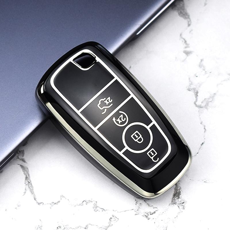 3/4/5 Buttons Car Key Case Protector Cover For Ford Fusion Edge Mustang Explorer F150 F250 F350 F450 Tpu Shell Fob Holder