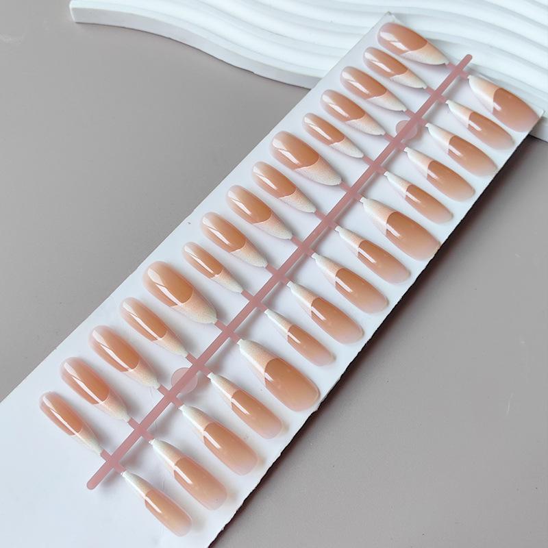 Blush French Almond Manicure: Detachable, Wearable, Full-Size Nails