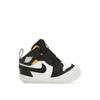 Air 1 Crib Bootie Black Varsity Maize Baby Sneakers White AT3745-017