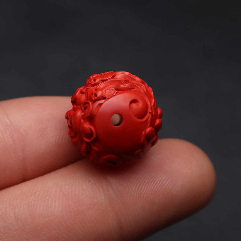Lingxi Cinnabar Beads: High-Content Red Raw Ore Beads for DIY Bracelets