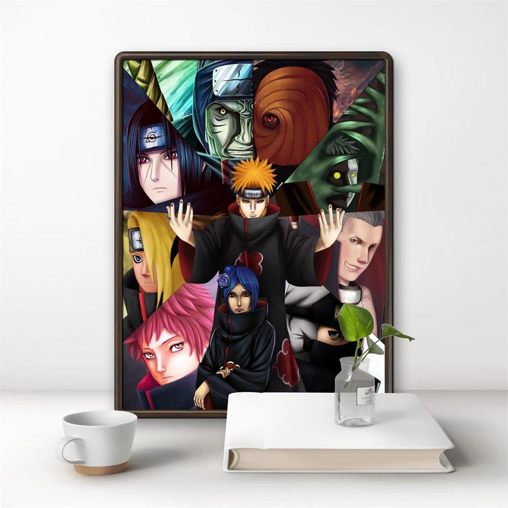 Naruto Akatsuki 2026 Nowe Malowanie Diamentami Haft Sztuka Anime Haft Krzyżykowy Mozaika Dżety Rękodzieło Rzemiosło Prezenty dla Dzieci