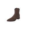 Fashion New Autumn Winter Women Boots Fashion Pointed Toe Chelsea Boots for Women Short Boots Shoes Low Heel Botines Mujer Size 34-43