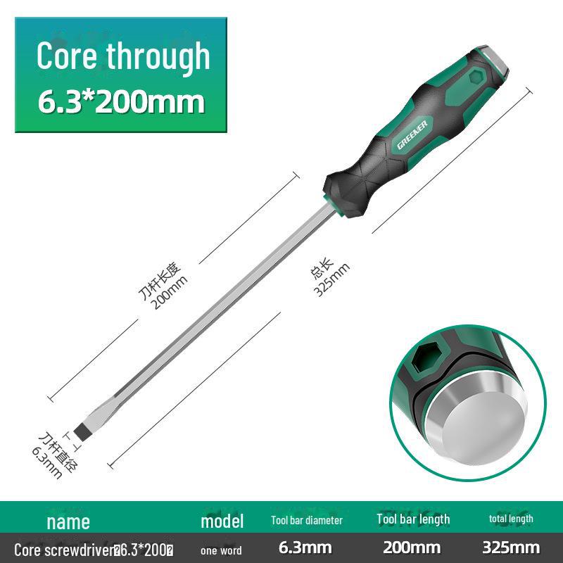 Green Forest Master Industrial Flathead & Phillips Screwdriver Set