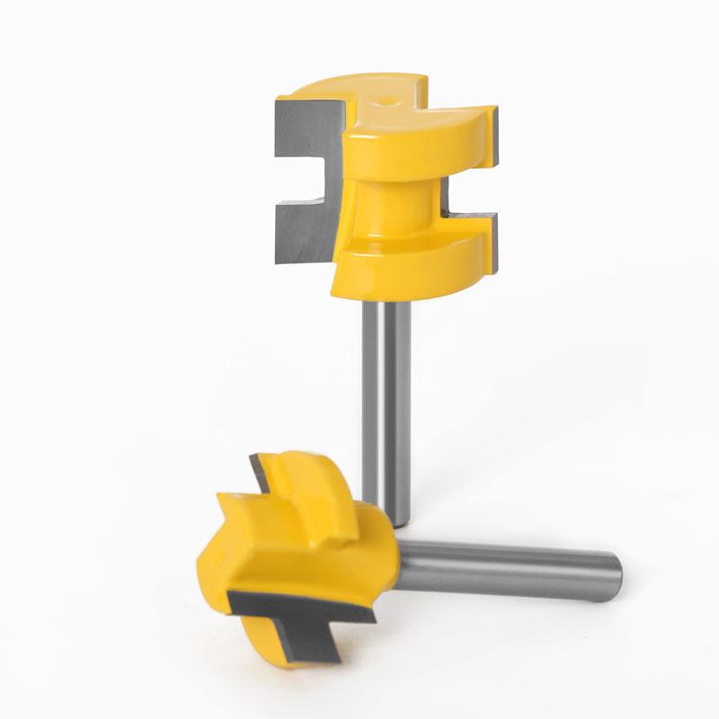 2 stücke 6mm 1/4 zoll 8mm Schaft T-Slot Quadratischen Zahn Zapfen Fräser Carving Messer router Bits für Holz Werkzeug Holzbearbeitung