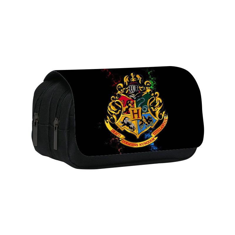 Harry Potter Pencil Case Cartoon Anime School Supplies Storage With Double Layer For Students