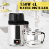 750W 4L Pure Water Filters Distiller Electric Stainless Steel Household Purifier Container Filter Distilled Water Machine