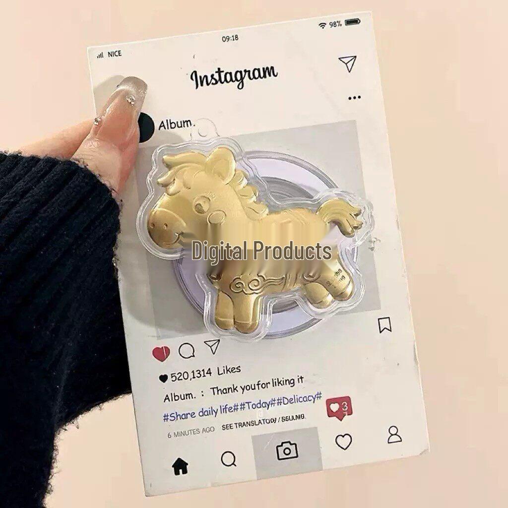 

Golden Fu Ma MagSafe Magnetic Phone Holder, Retractable & Foldable with Strong Air Cushion for Women