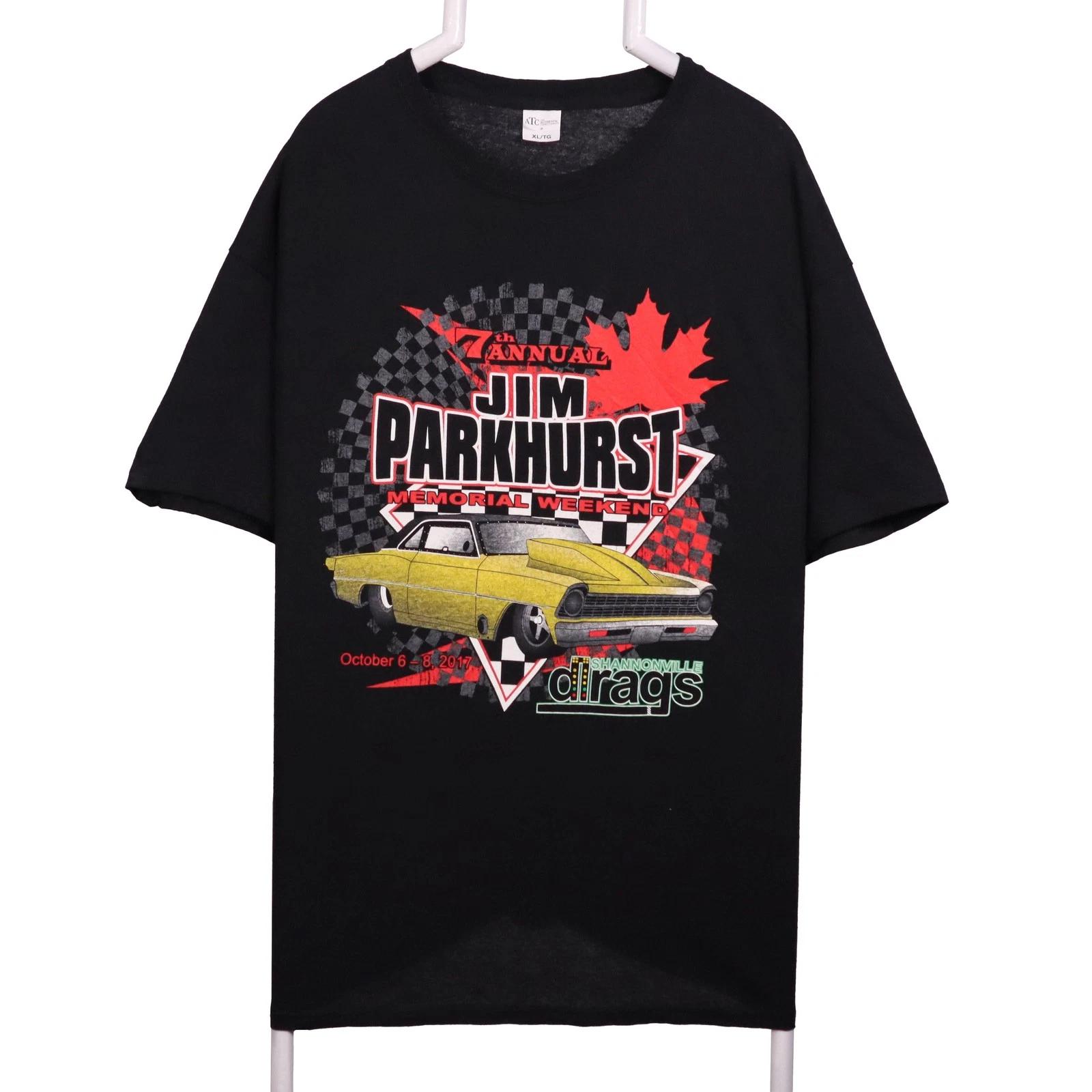 The Authentic T-Shirt Company Men’s Black XL Jim Parkhurst Racing Graphic Tee 2XL