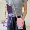 Correa de Lanyard Cruzada Cuerda Funda de Teléfono de Silicona Suave Para iPhone 11 12 13 14 15 16 Plus 17 Pro Max XR XS Cubierta de Parachoques Resistente a Golpes