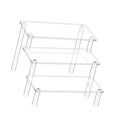 Étagère de Rangement Polyvalente Organisateur à Échelons Épais en Acrylique Pour Présentation de Desserts Rangement Cosmétique Support Gain de Place
