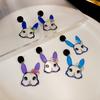Cute Cartoon Rabbit Ear Studs In Transparent Design for Girls and Women