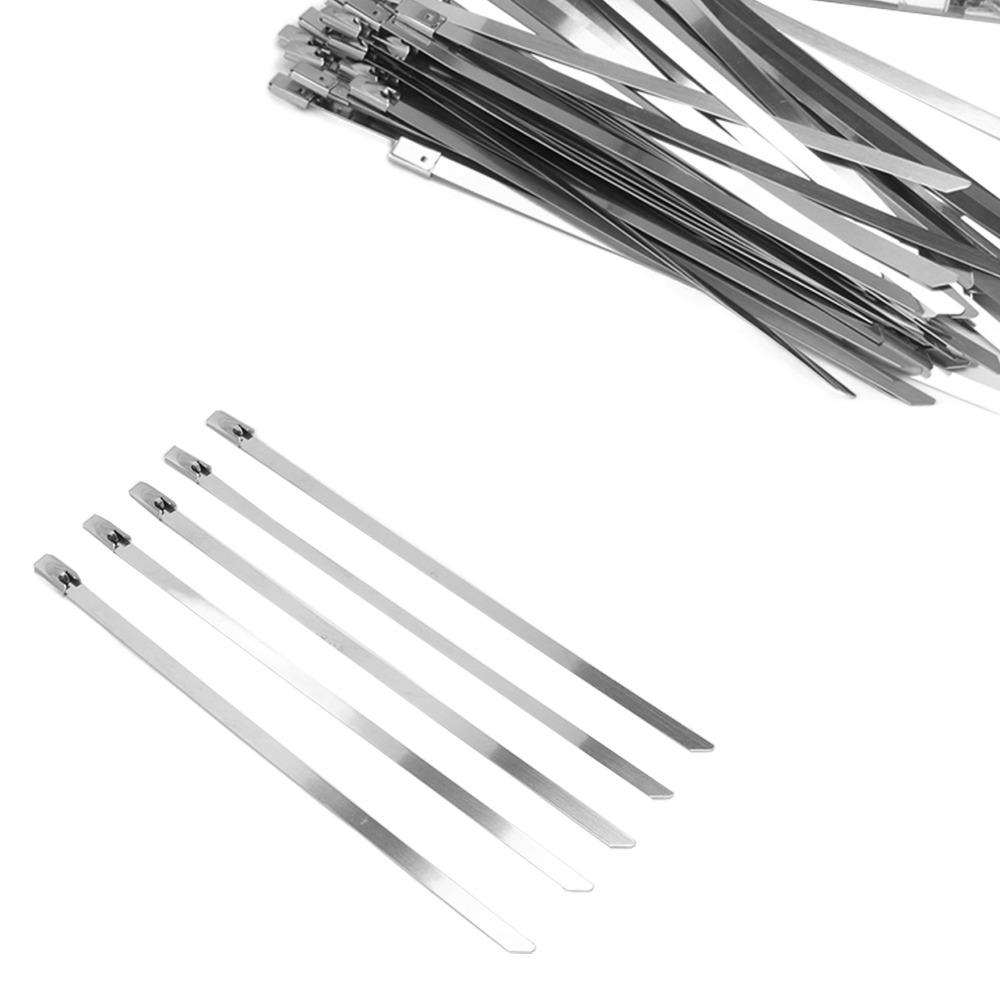200 Pcs Self Locking Cable Tie Stainless Steel Self Locking Cable Tie Zip Tie  Exhaust Wrap