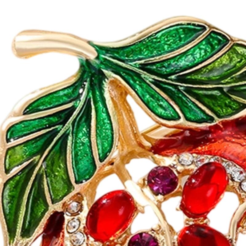Fashionable Fruit Inspired Brooch Perfect Gift Choice Harvest Symbolism Jewelry Piece Stylish Corsage Pin