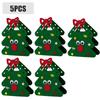 1-20PCS 2025 Christmas Gift Bag Creative Felt Cloth Children Candy Gift Bag Christmas Eve Handheld Portable Apple Bag