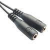 3.5mm Earphone Headphone Male to 2 Female Y Splitter Audio Mic Adapter Cable For iPhone