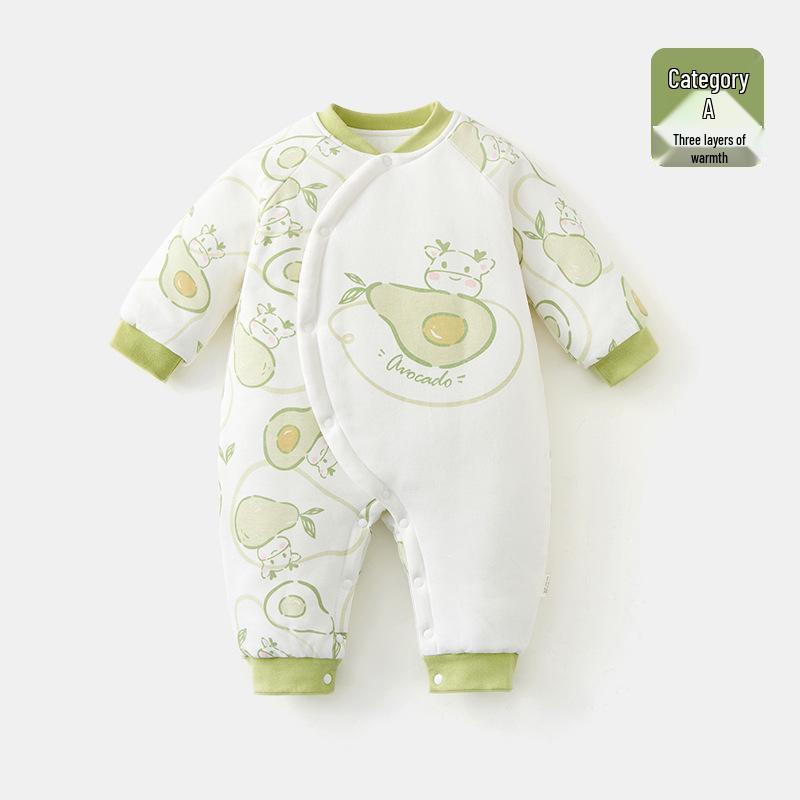 Autumn/Winter Baby Padded Romper: Newborn Warm A-Class Thickened Outerwear