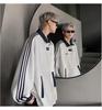 Men's Trendy American Patchwork Hoodie: Autumn College Style Striped Baseball Jacket