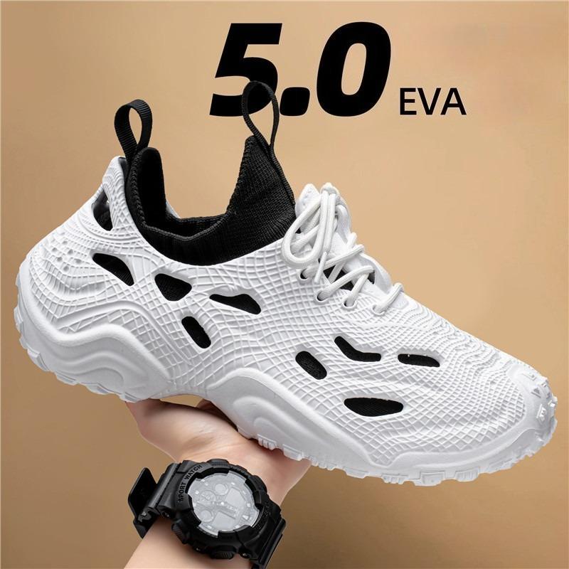 New Fashion Casual Men's Lace-up Sandals Large Size Summer Thick Sole Increase Breathable Non-slip Wading Beach Sandals