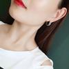 1 Pair Ear Studs Rhinestone Geometric Electroplating Luxury High Gloss Ear Decoration Jewelry Faux Crystal Engagement Earrings Anniversary Gifts