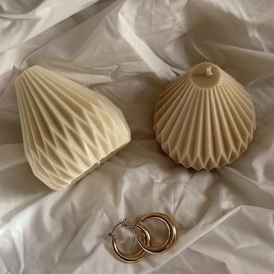 3D Scented Candle Mold DIY Lantern Shape Candle Silicone Casting Mold Handmade Pear Shape Soap Making Wax Moulds Home Decoration
