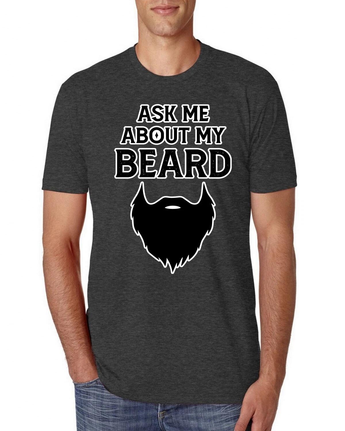 Ask Me About My Beard Men Men Premium Tri Blend T- Shirt S