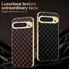 Luxury Electroplating Plaid Pattern Phone Case For Google Pixel 10 Pro XL 9 7 Pro 7A 6A 6 Pro Cover TPU Protective Cases Fundas