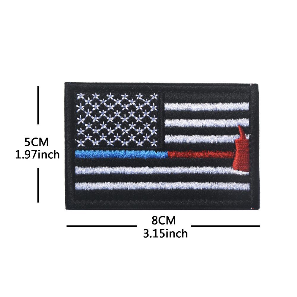 Toppa con Bracciale in Velcro Bandiera Americana - Distintivo Ricamato Star-Spangled Banner