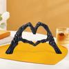 Simple Heart Skeleton Hand Statue Nordic Style Halloween Desktop Ornament  Office
