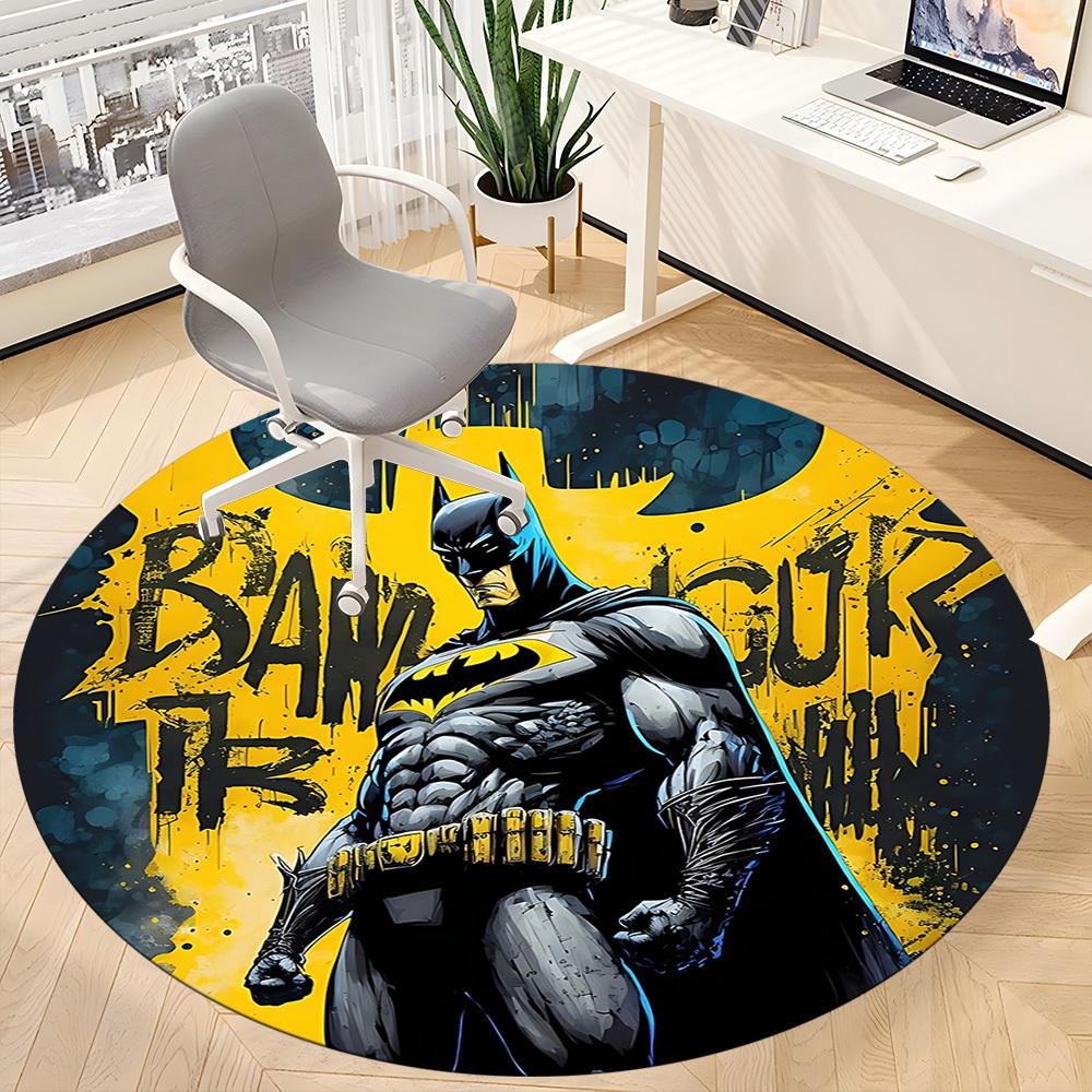 1pc Batman Poster Office Round Area Rug, Under Office Chairs Bedroom Living Room Home Decor, Room Deco, Available in Various Sizes