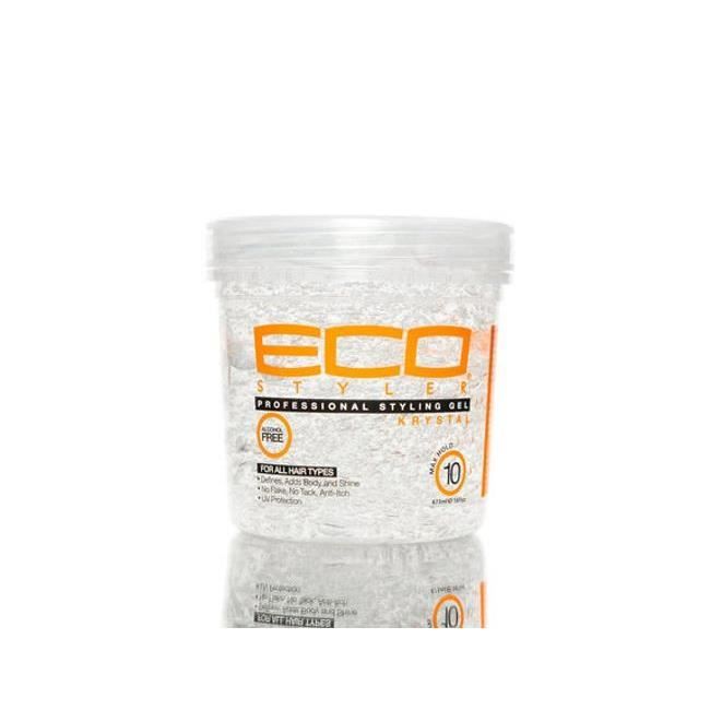 Gel de coiffage - ECO STYLER - KRYSTAL - 473ml - Hydratant - Anti-démangeaisons