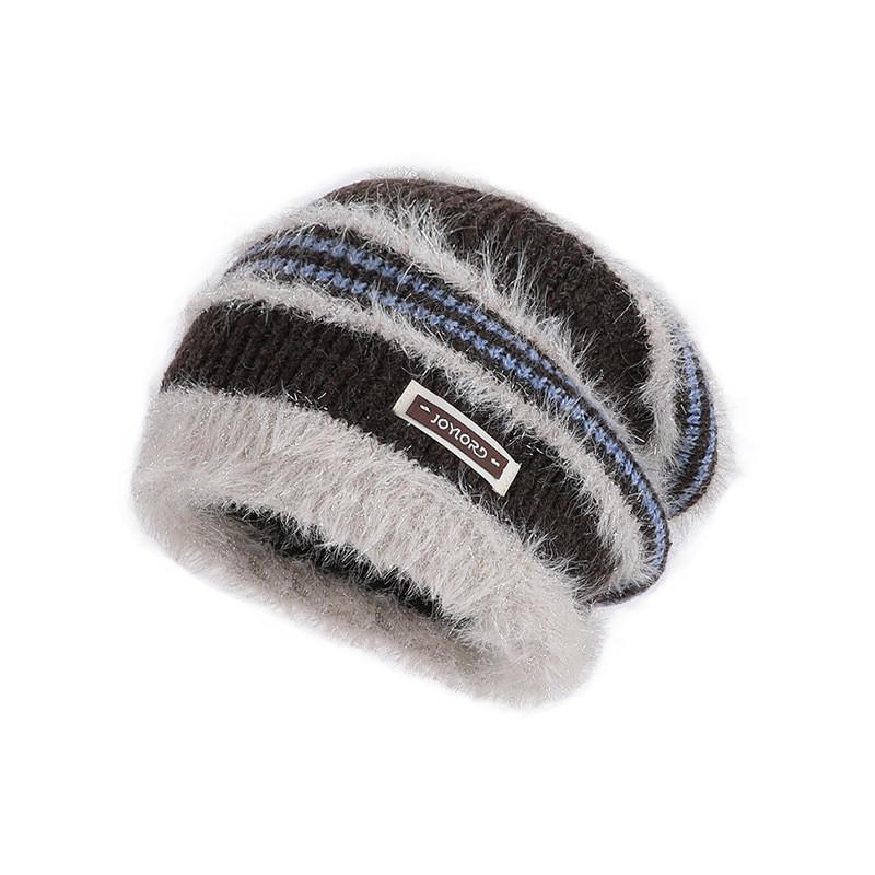 

Fashionable Unisex Wool Blend Hat With Windresistant Design For Winter Grey Blue
