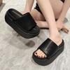 Fashion 8CM Heels High Platform Wedge Slippers New Women Open Toe Sandals Summer Outdoor Casual Thick Sole Slides Women Beach Flip Flops