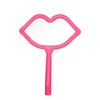 Lip-Shaped Handheld Makeup Mirror with Customizable Handle: Portable HD Mini Mirror for DIY Touch-Ups