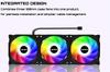 upHere 3 PC Case Fans Rainbow Color LED PWM 4PIN Connector Daisy Chain Connection 36012025mm [PF360CF4]…