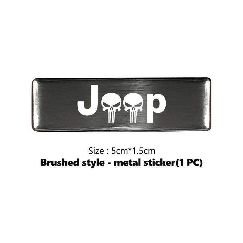 3D Metal Sticker Car Logo Rear Trunk Body Emblem Stickers Decal For Jeep Grand Cherokee Patriot Renegade Compass Wrangler AMR1