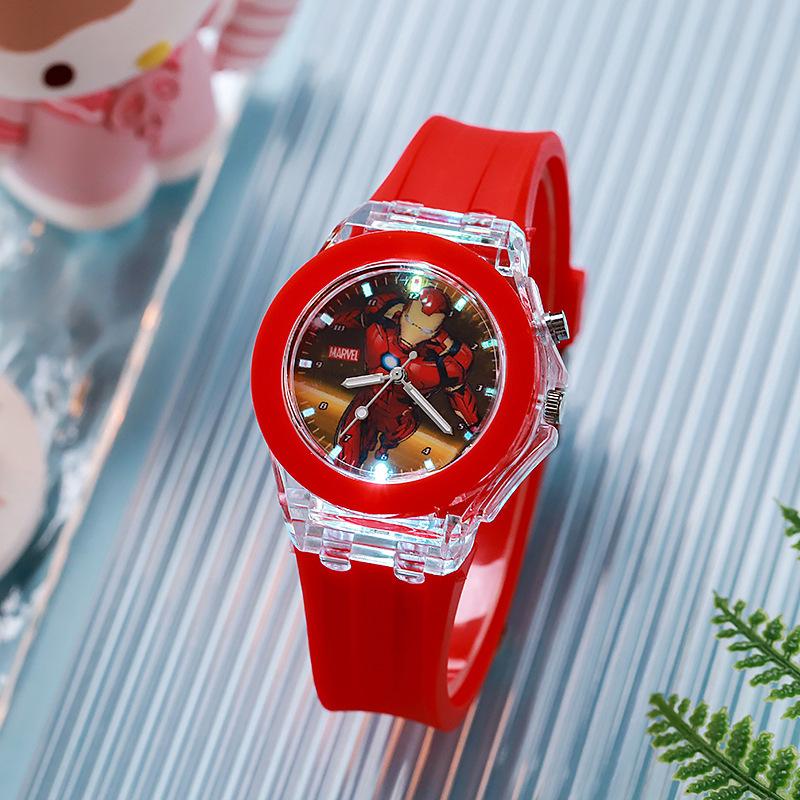 Summer Cartoon Children'S Watch, Luminous Luminous Primary And Secondary School Student Watch, Silicone Quartz Watch