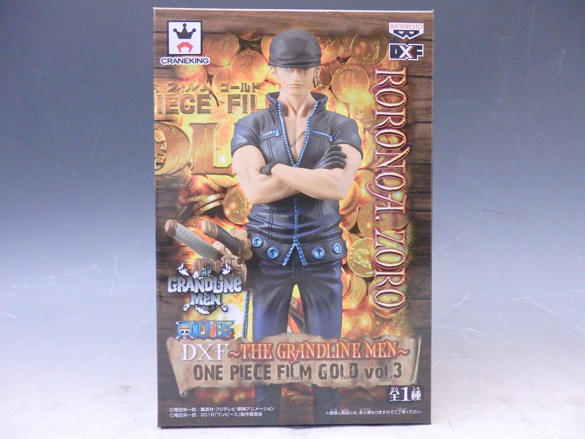 

One Piece DXF THE GRANDLINE MEN ONE PIECE FILM GOLD Roronoa Zoro Anime Figure Goods Prize Banpresto vol.3 золотой
