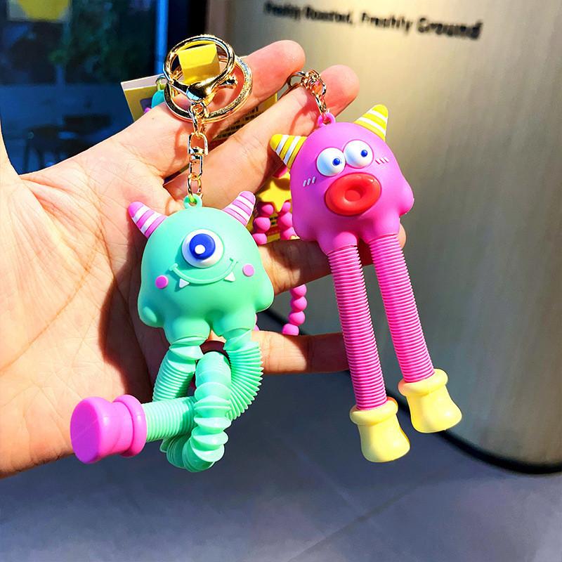 Cute Stretch Monster Keychain Durable Pvc Material Perfect For All Occasions