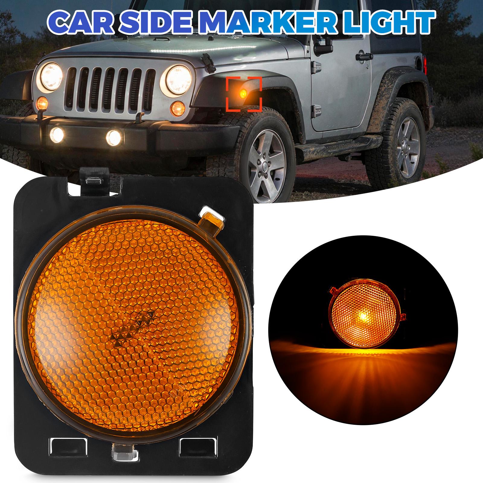 Front Fender Side Marker Lights Turn Signal Lamp Left Right For Jeep Wrangler JK 2007-2018 55078145AA 55078144AA 1pc Left