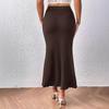 2024 High Waist Knitted Jacquard Fishtail Long Skirt