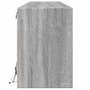 Wall Mounted TV Cabinet with LED Lighting Grey Sonoma 180 x 31 x 45 cm